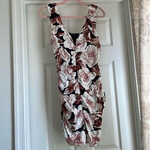 New Linen blend floral dress